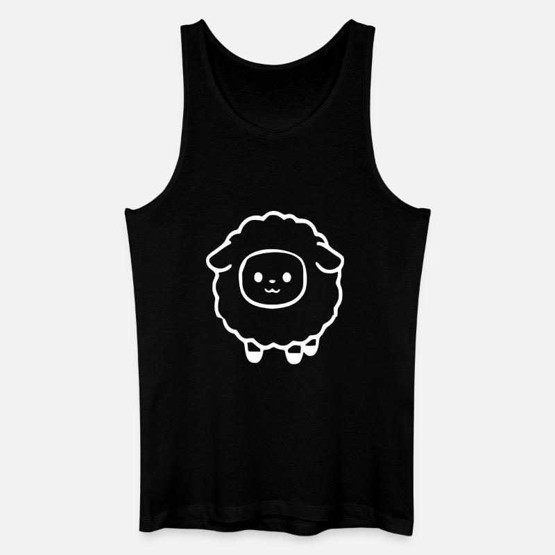 Schaf Schäfchen Lamm - Männer Bio Tank Top - Schwarz