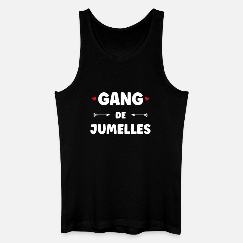 Zwillingsgang – Schwesterstamm - Männer Bio Tank Top - Schwarz