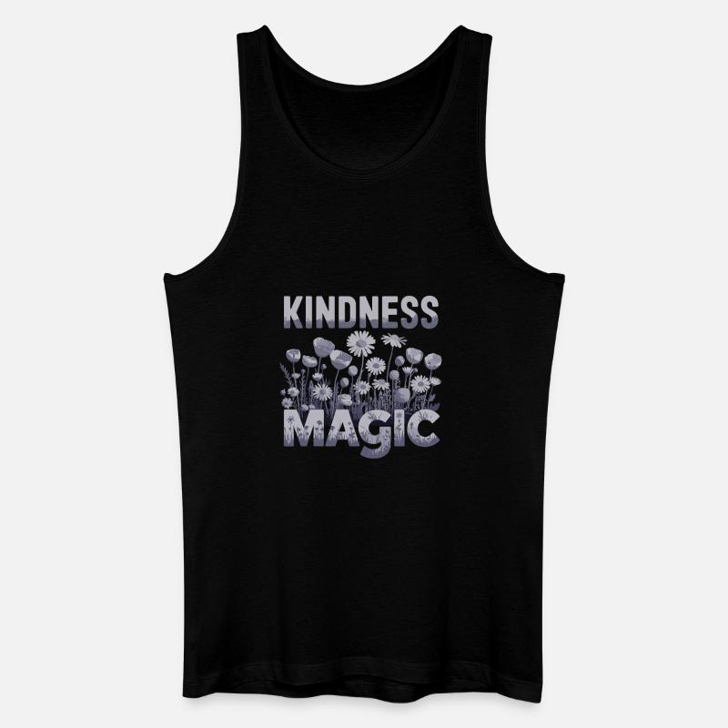  Kindness Magic Blumenwiese Freundlichkeit - Männer Bio Tank Top - Schwarz