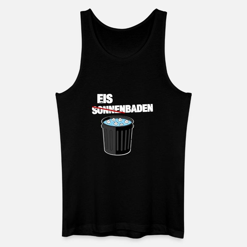 Eis statt Sonnenbaden - Männer Bio Tank Top - Schwarz