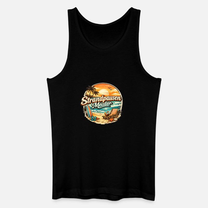 Beach Breaks Master Rétro - Débardeur bio Homme - noir
