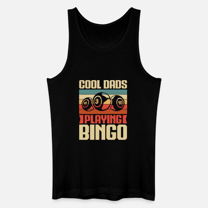 Bingo Game Cool Dads Playing Bingo - Männer Bio Tank Top - Schwarz