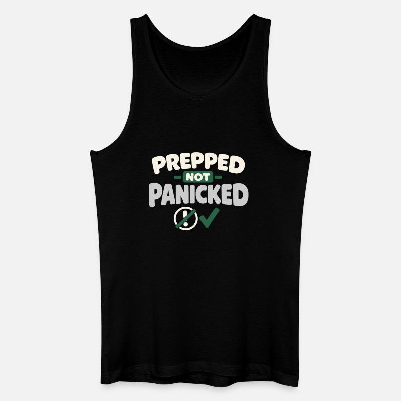 Ruhe Schlägt Panikbereitschaft, Lebensstil, - Männer Bio Tank Top - Schwarz