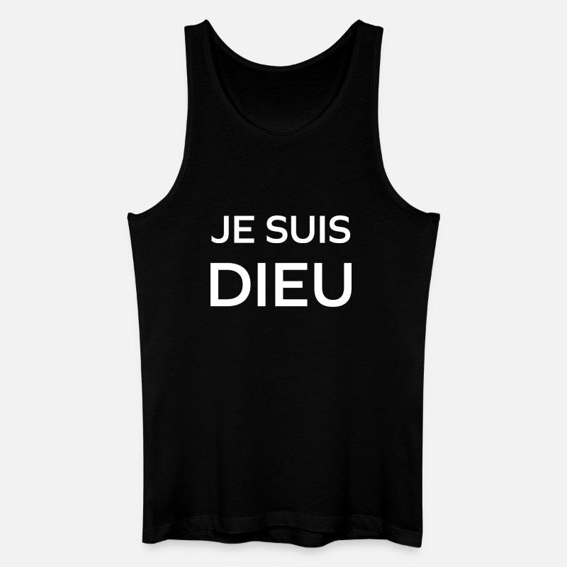 Ich bin Gott - Männer Bio Tank Top - Schwarz