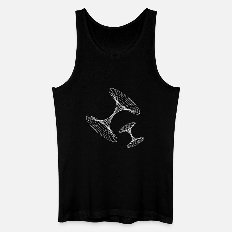 Wireframe Vortex Geometry - Men’s Organic Tank Top - black