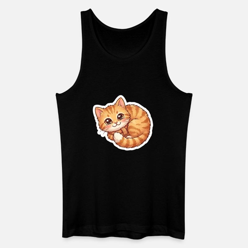 Écharpe douillette orange pour chat - Débardeur bio Homme - noir