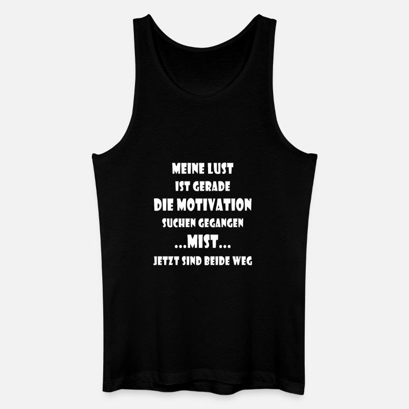 Motivation - Männer Bio Tank Top - Schwarz