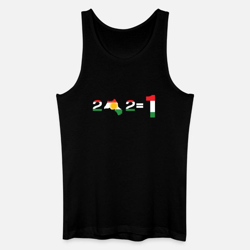 Kurdistan 2+2= 1  - Männer Bio Tank Top - Schwarz