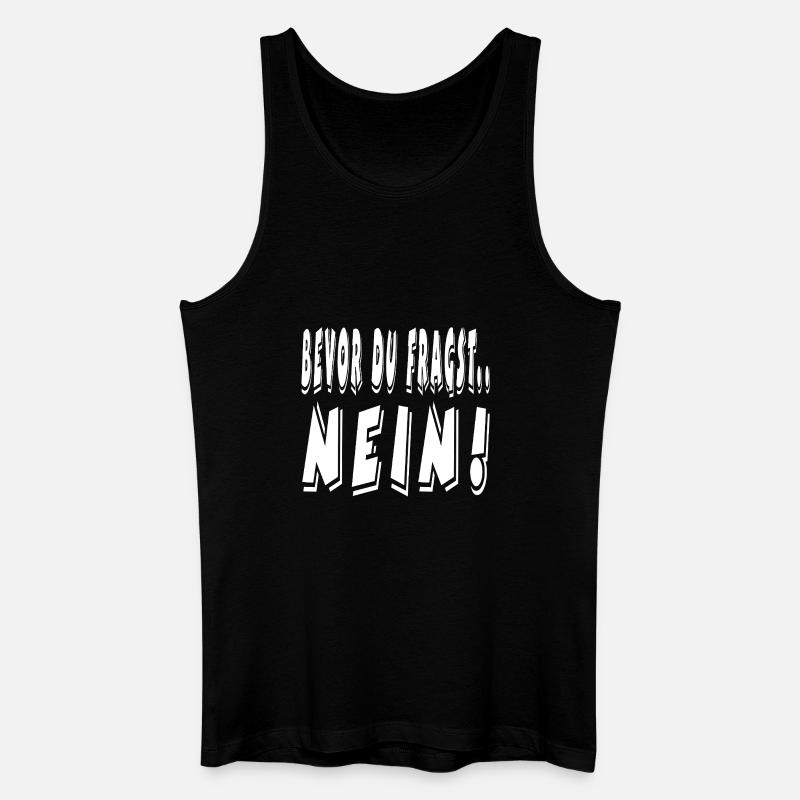 Nein - Männer Bio Tank Top - Schwarz