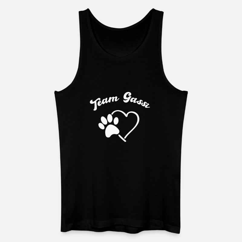 Team Gassi Herzpfote Logo - Männer Bio Tank Top - Schwarz