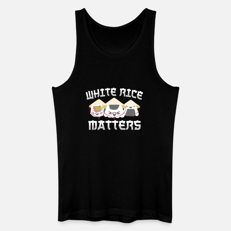 White Rice Matters - Männer Bio Tank Top - Schwarz
