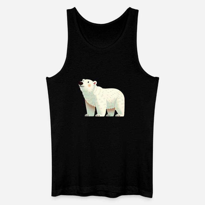 Eisbär - Männer Bio Tank Top - Schwarz