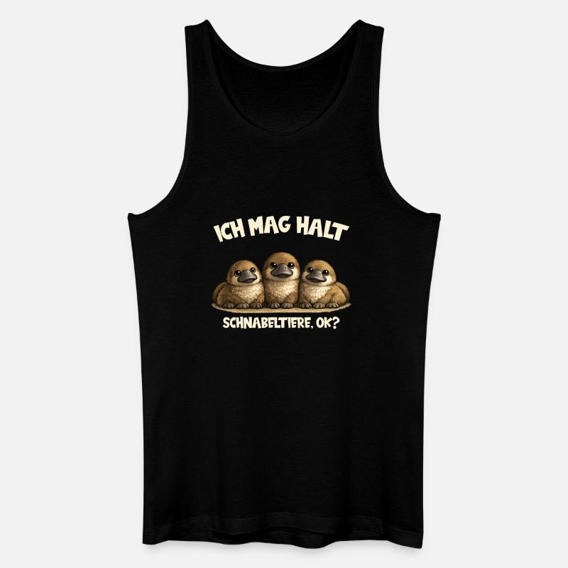 Schnabeltier Lustiges Tier Statement - Männer Bio Tank Top - Schwarz