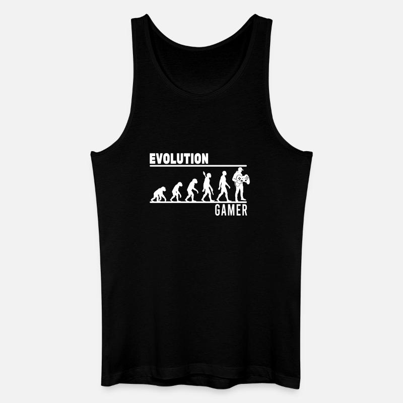 evolution gamer - Männer Bio Tank Top - Schwarz