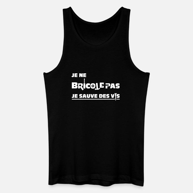 I DON'T TINKER, I SAVE SCREWS! - Men’s Organic Tank Top - black