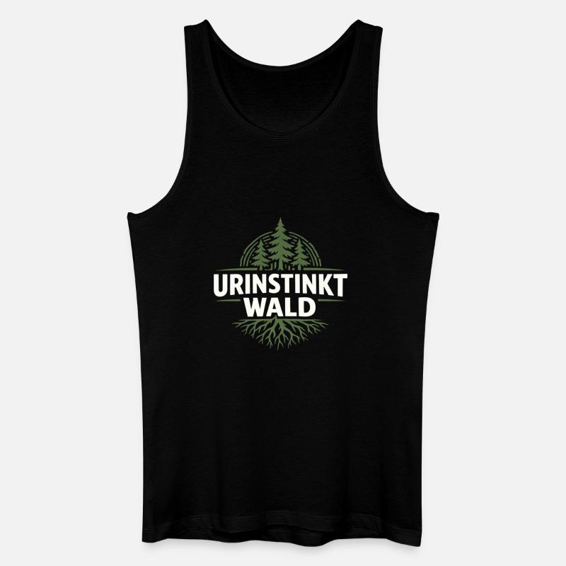 Urinstinkt Wald Emblem - Männer Bio Tank Top - Schwarz