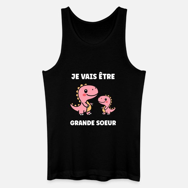 Ich werde eine große Schwester - Männer Bio Tank Top - Schwarz