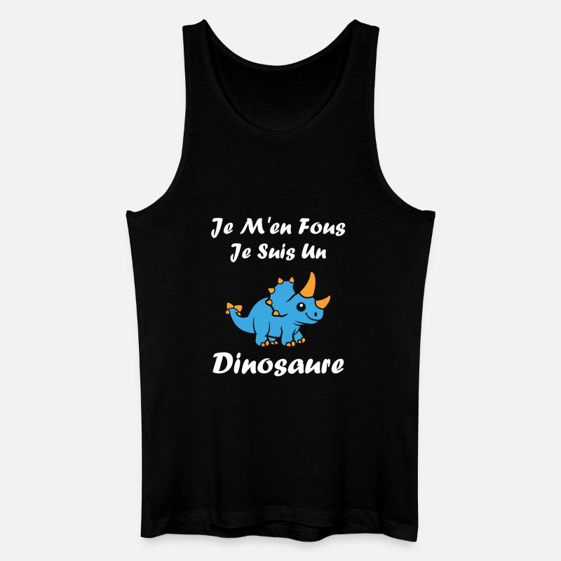 Blauer Dino: Lustige Phrasen - Männer Bio Tank Top - Schwarz