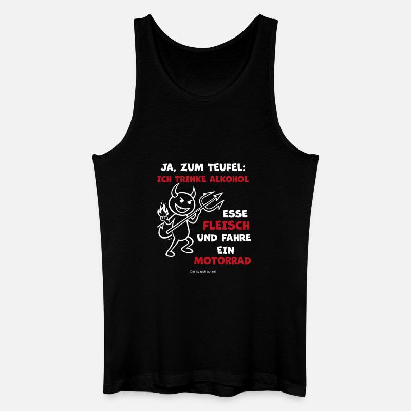 Devilish Drinker Motorcycle - Men’s Organic Tank Top - black
