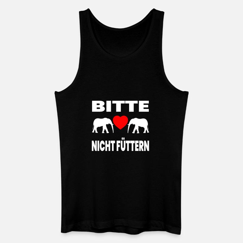Elefanten - Männer Bio Tank Top - Schwarz