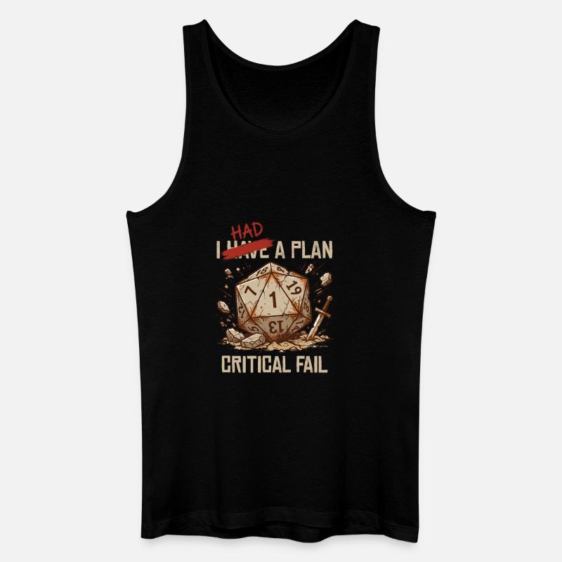 Échec critique – J’avais un plan cube - Débardeur bio Homme - noir