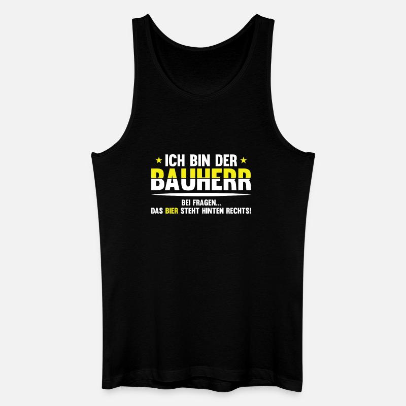 Bayerischer Bierwitz Spruch - Männer Bio Tank Top - Schwarz