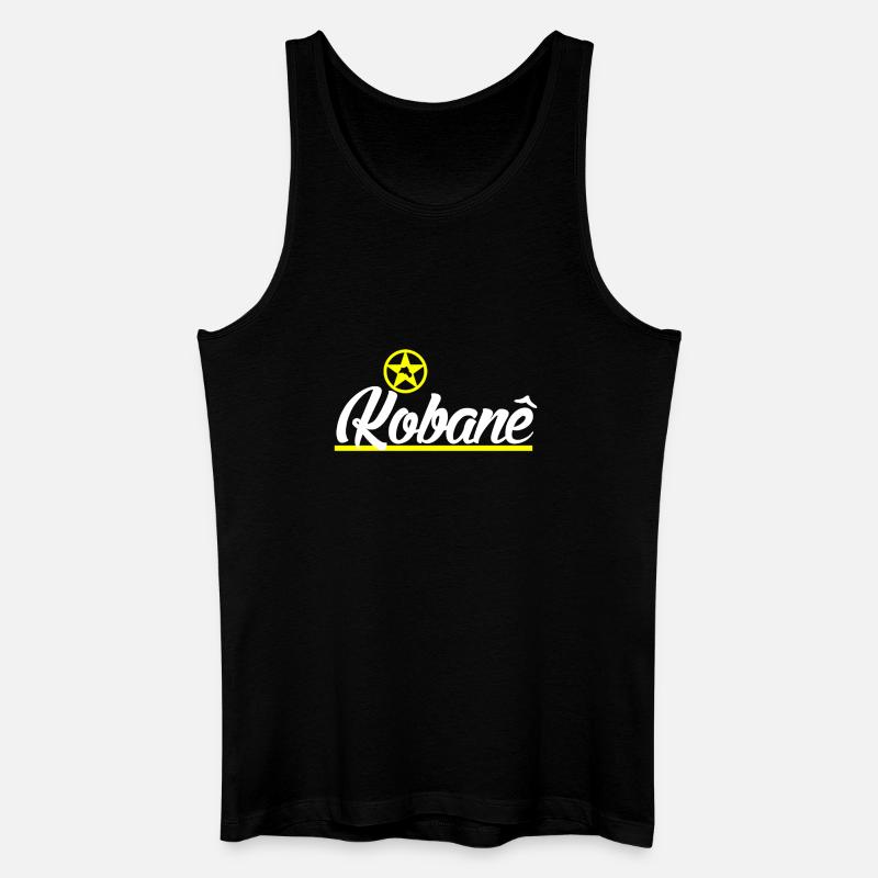 Kobane - Männer Bio Tank Top - Schwarz