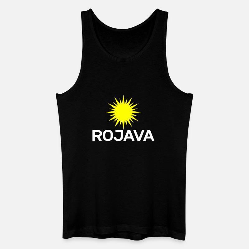 Rojava kurdistan - Männer Bio Tank Top - Schwarz