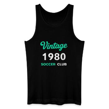 Vintage 1980 – Soccer Club Retro Geburtsjahr - Männer Bio Tank Top - Schwarz - Vorne