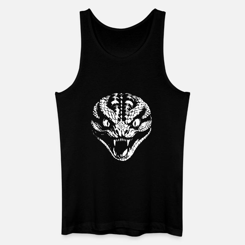 Snake - Männer Bio Tank Top - Schwarz