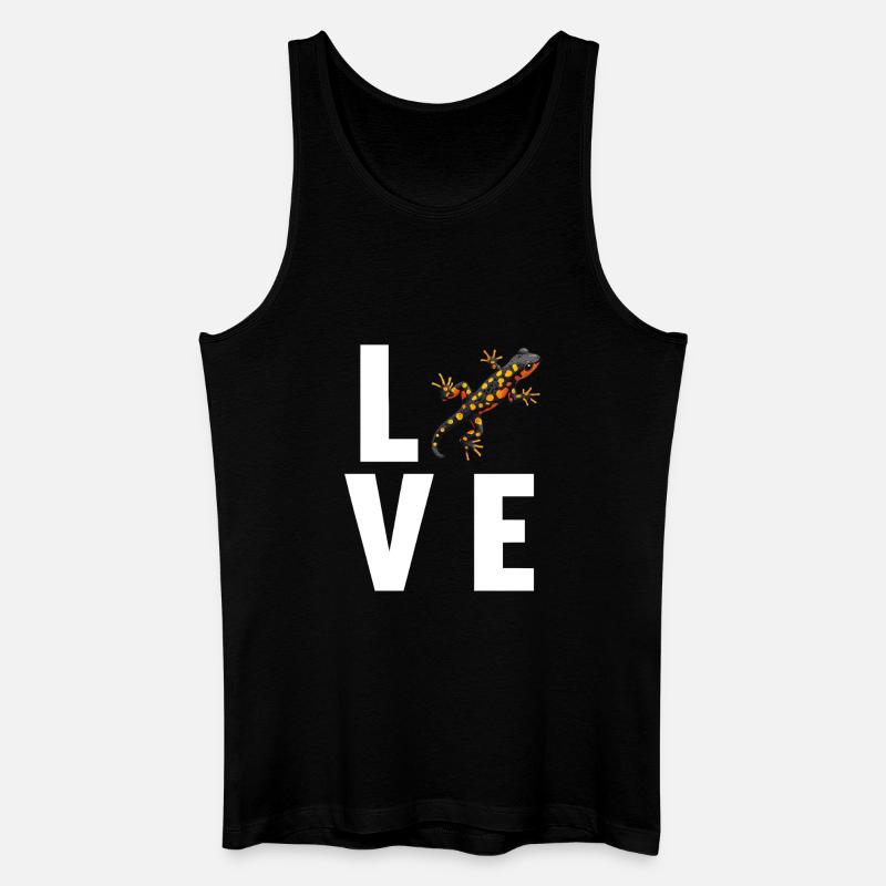 Feuersalamander Salamander - Männer Bio Tank Top - Schwarz