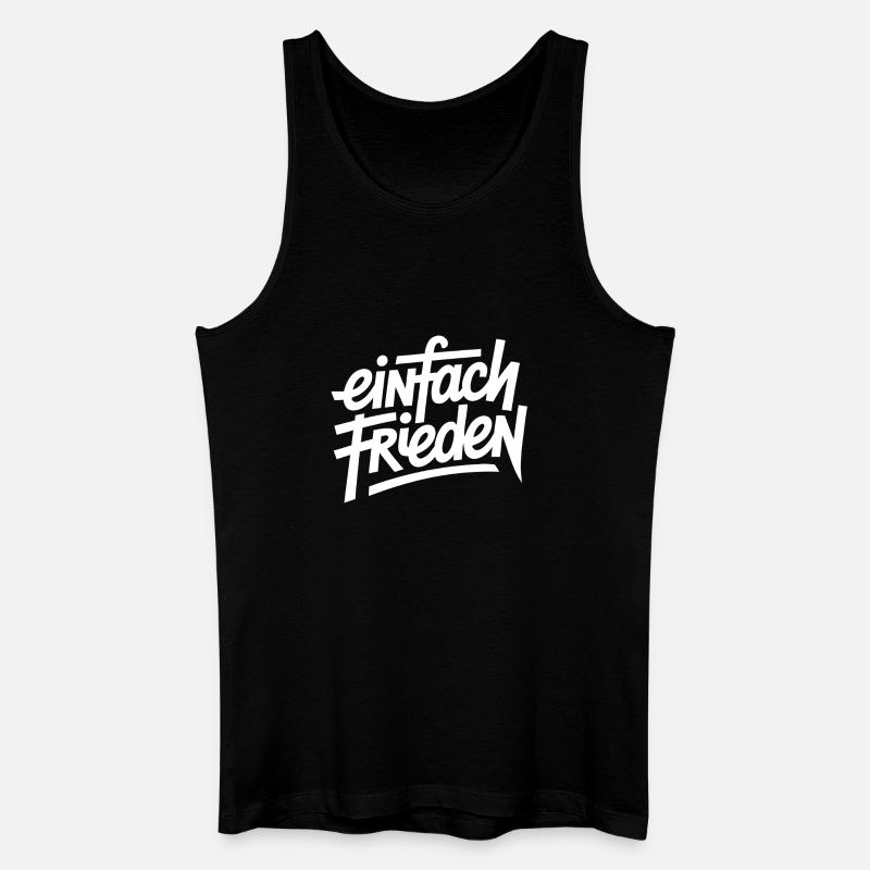 Einfach Frieden - Männer Bio Tank Top - Schwarz
