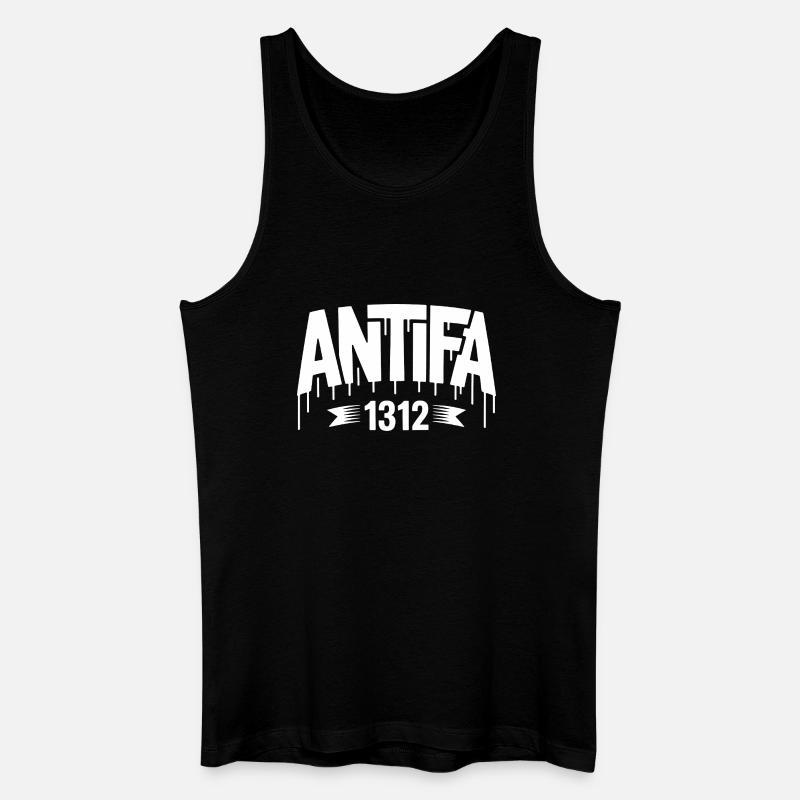 Antifa 1312 – Antifa Tee - Männer Bio Tank Top - Schwarz
