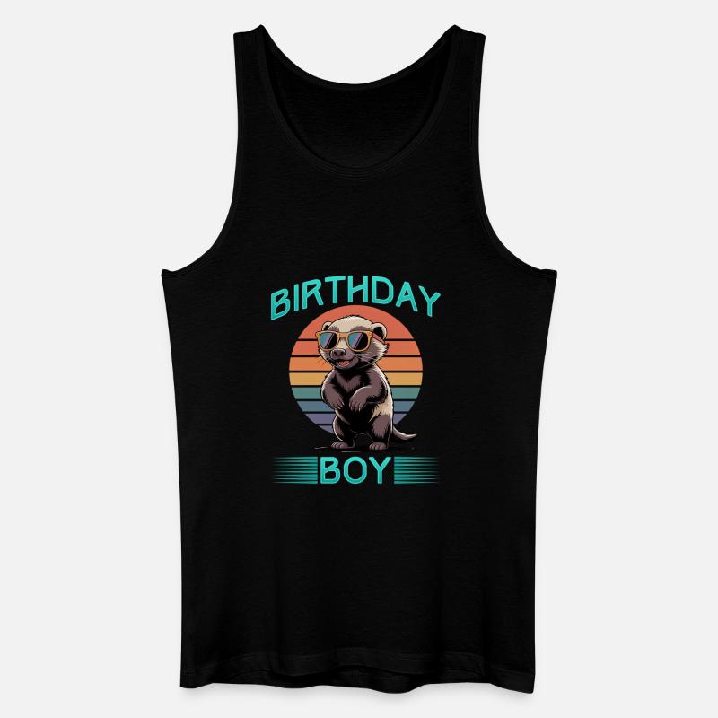 Funny Honey Badger - Männer Bio Tank Top - Schwarz