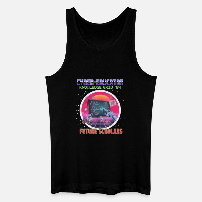 Cyber Teacher - Männer Bio Tank Top - Schwarz