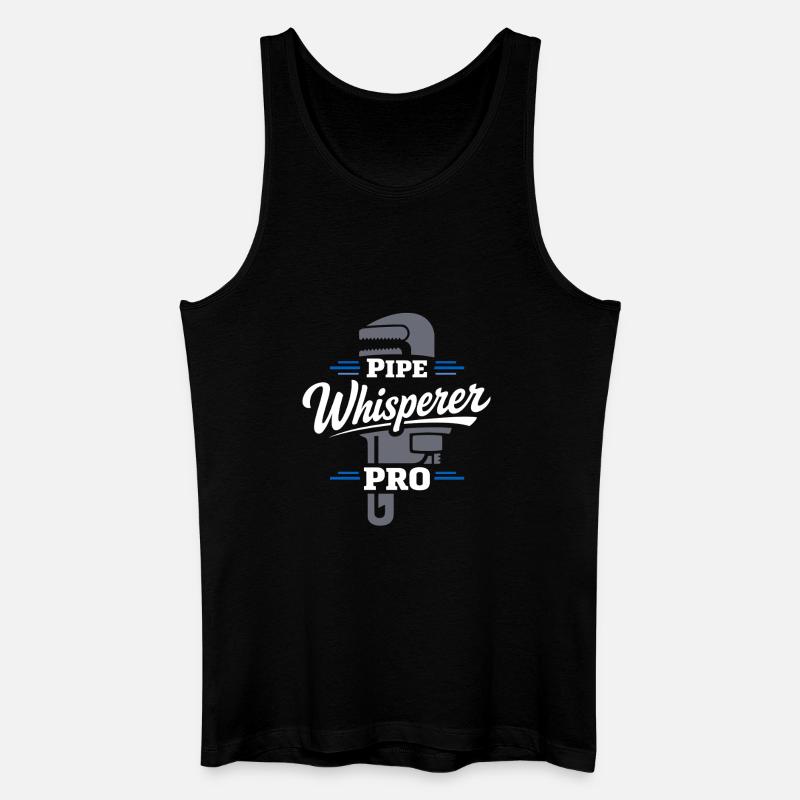 Pfeifenflüsterer, Klempnerhandwerk, Humor-geschenk - Männer Bio Tank Top - Schwarz