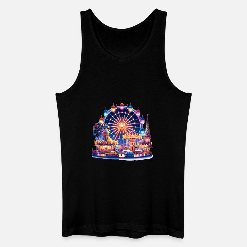 Lichterfest Karussell - Männer Bio Tank Top - Schwarz