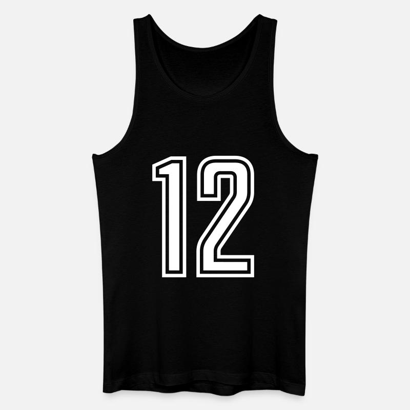 12 - Männer Bio Tank Top - Schwarz