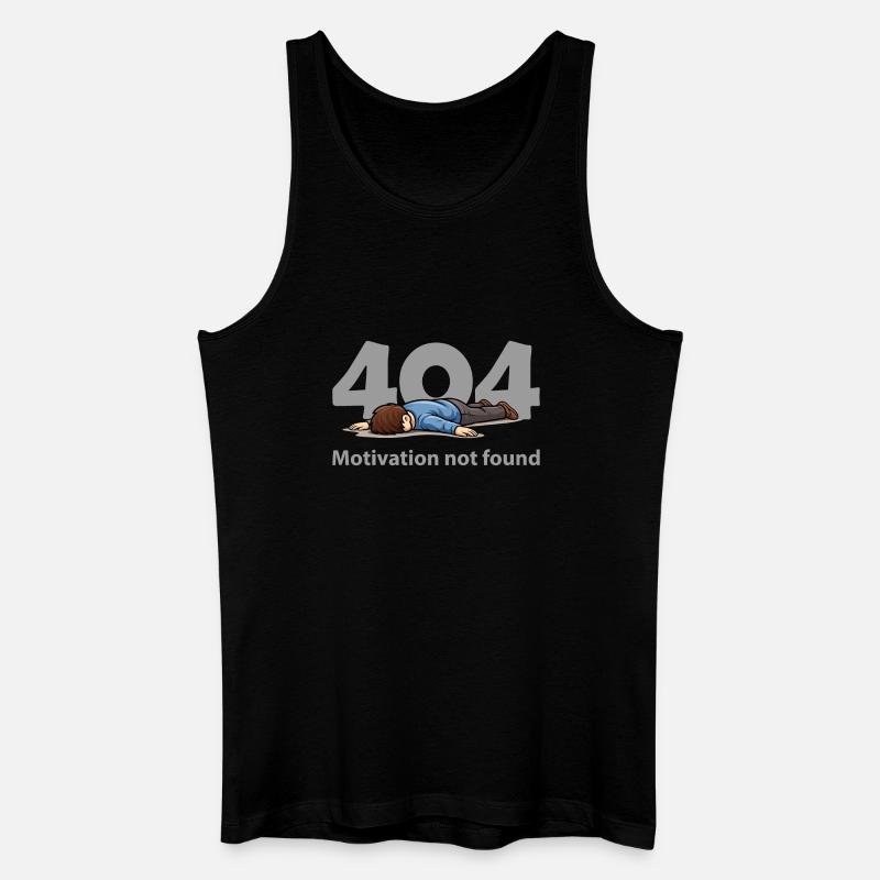 Motivation Not Found – Error 404 - Men’s Organic Tank Top - black