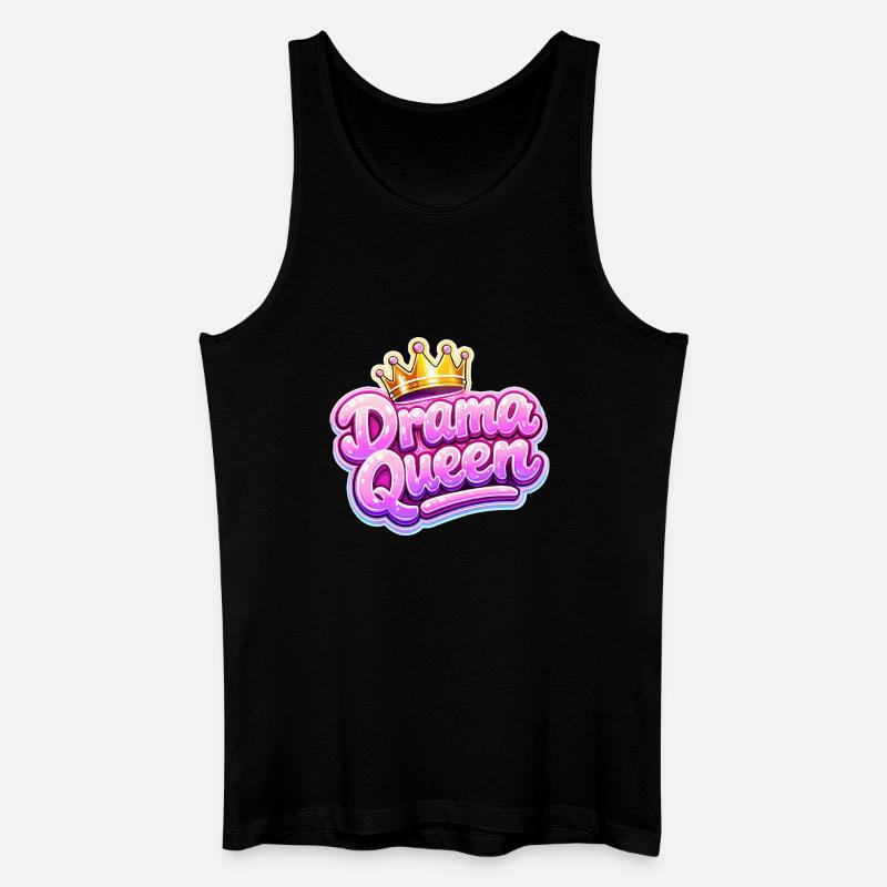 Drama Queen Krone  - Männer Bio Tank Top - Schwarz