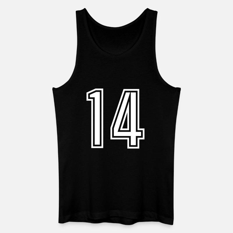 14 - Männer Bio Tank Top - Schwarz