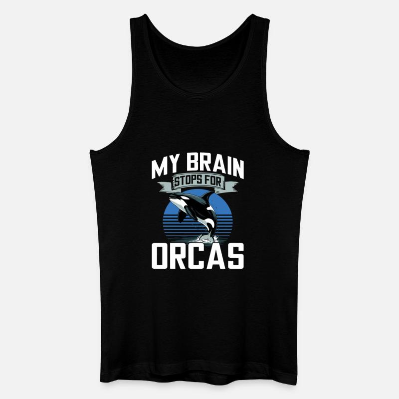 Funny Orca - Männer Bio Tank Top - Schwarz