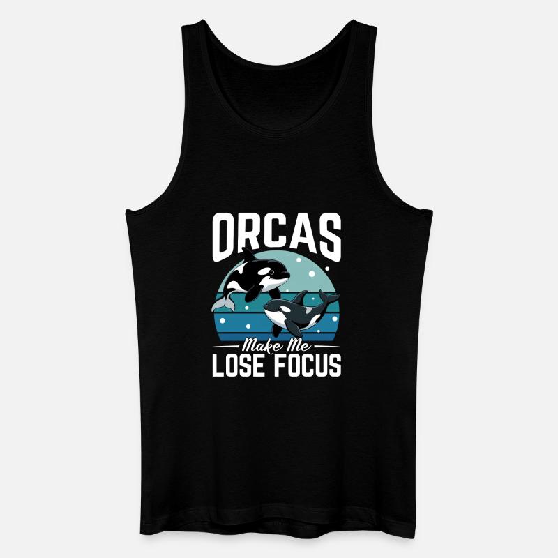 Funny Orca - Männer Bio Tank Top - Schwarz