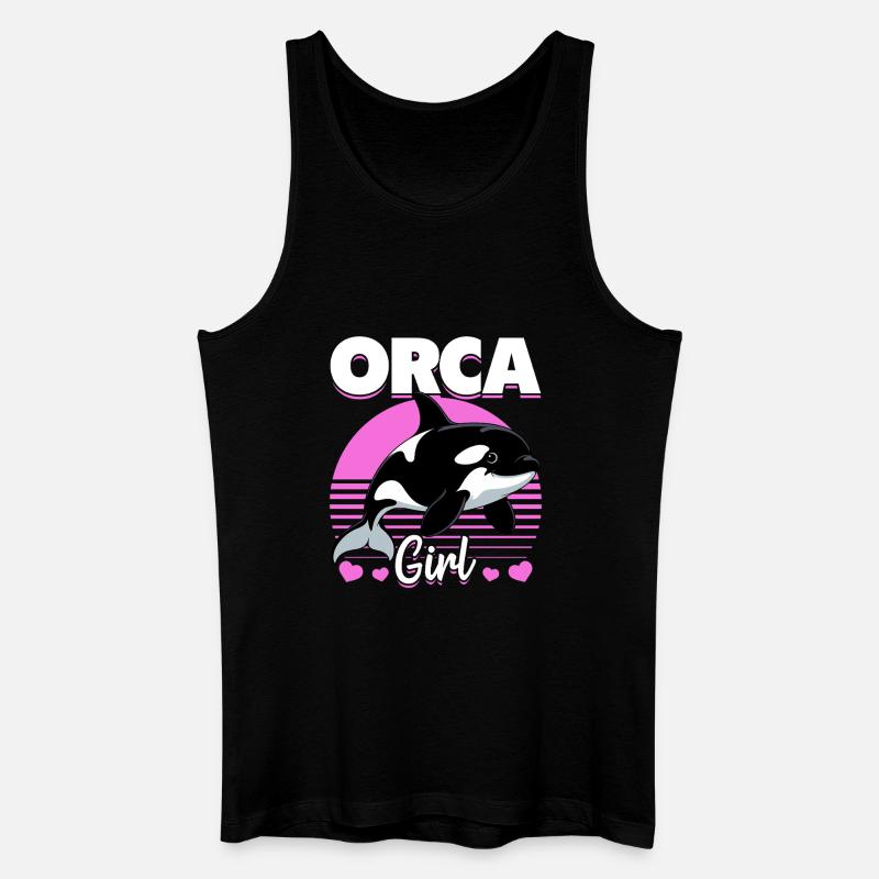 Funny Orca - Männer Bio Tank Top - Schwarz