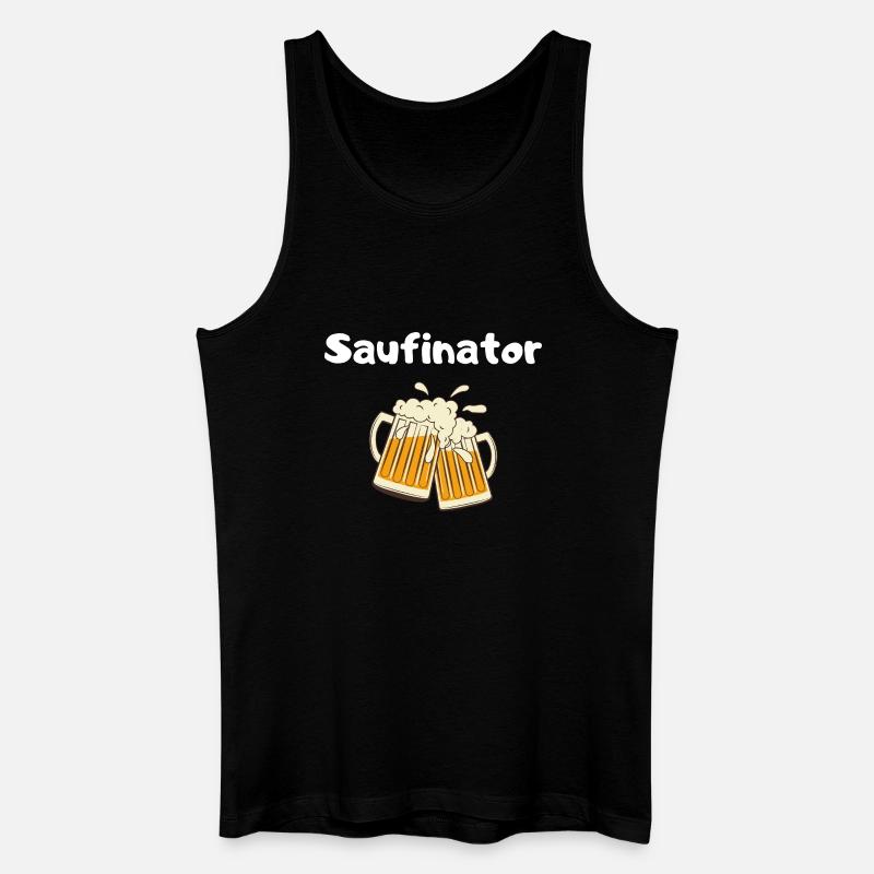 Saufinator - Männer Bio Tank Top - Schwarz