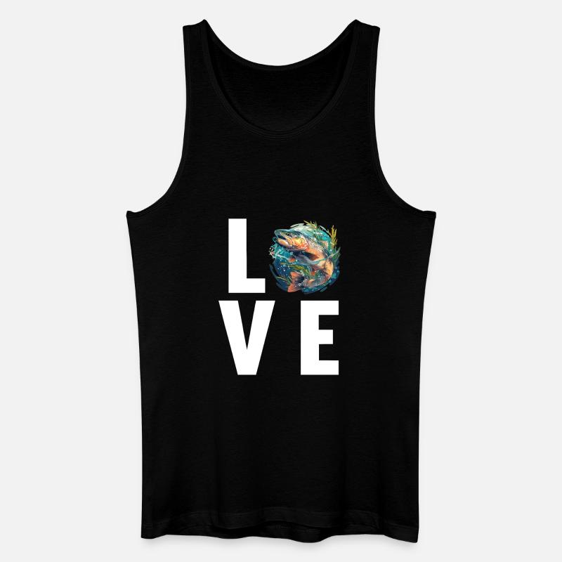 Lachse Lachs - Männer Bio Tank Top - Schwarz