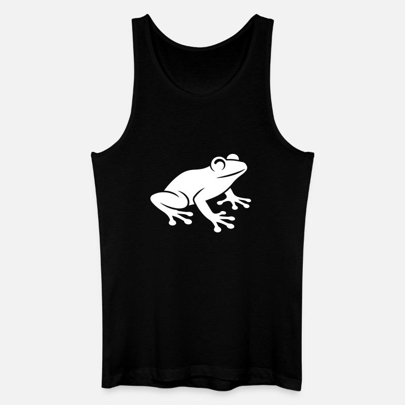 Frosch Symbol - Männer Bio Tank Top - Schwarz