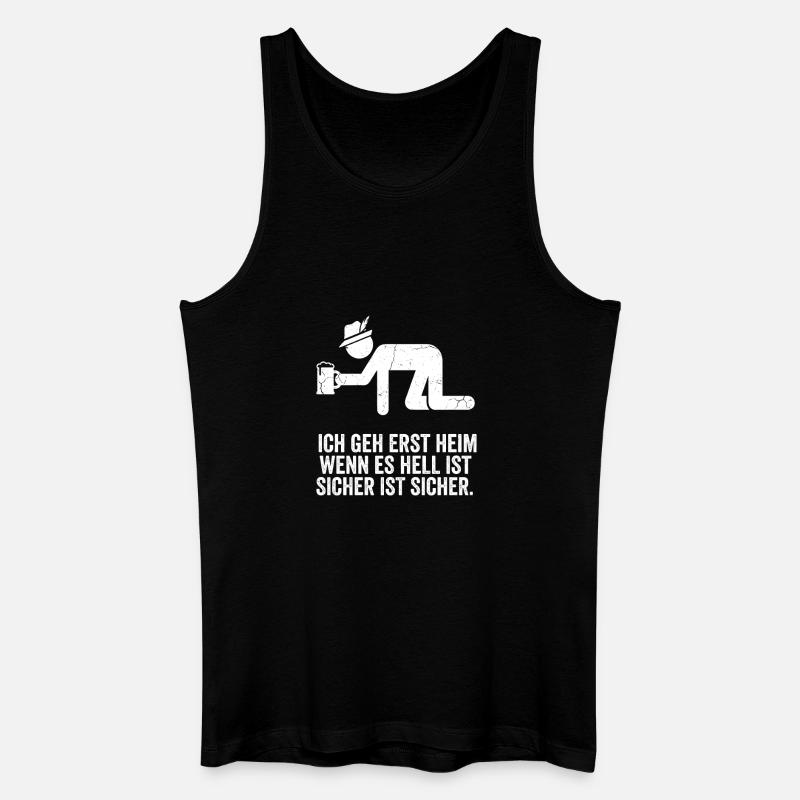 Sicher ist sicher (Bier-Motiv) - Männer Bio Tank Top - Schwarz