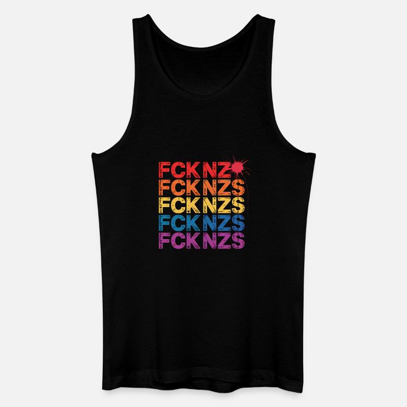 FCK NZS - Antifa Tee - Männer Bio Tank Top - Schwarz