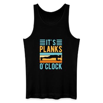 Fitness Fanatics It ́s Planks O ́Clock Calisthenics - Men’s Organic Tank Top - black - Front